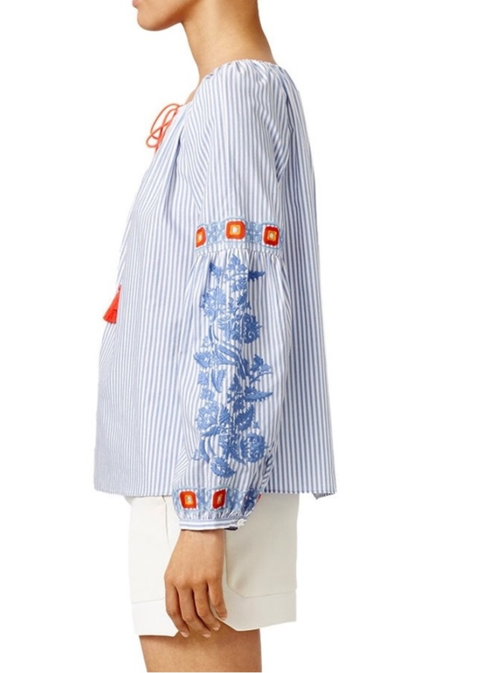 Tory Burch Embroidered Tunic Blouse - Picture 4 of 7